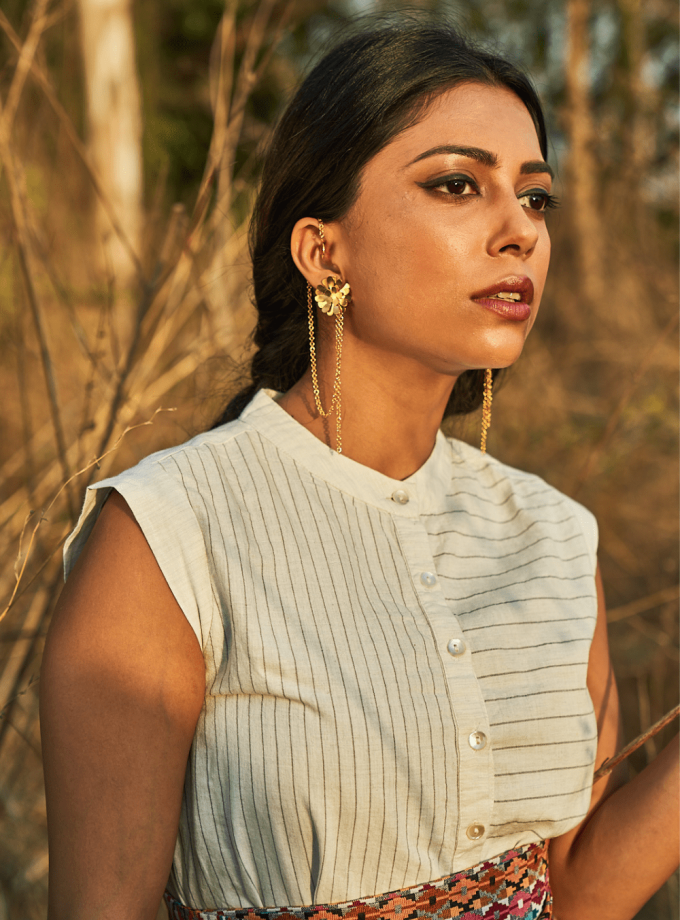 Intricate, <br> lotus-inspired stud